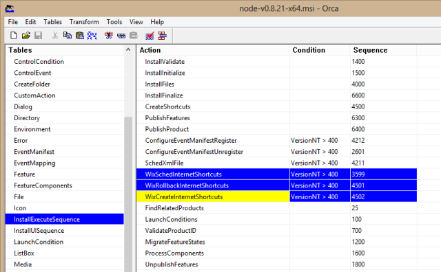 InstallExecuteSequence